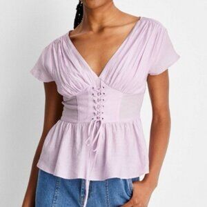 Future Collective Lavender Corset Top Size M